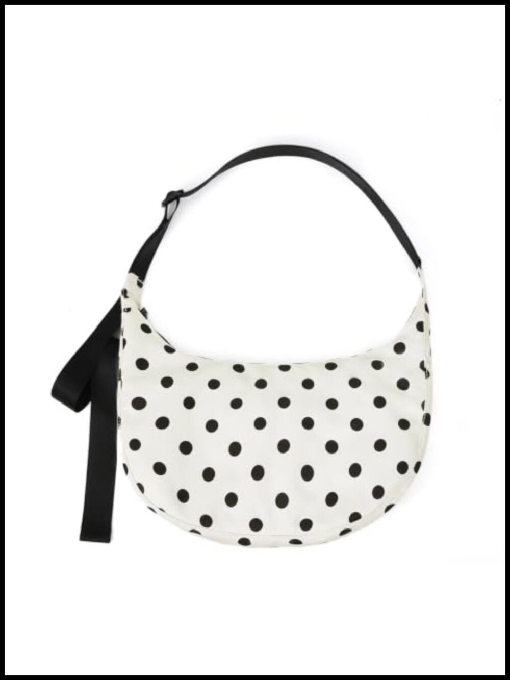 Nylon Crescent Bag Polka Dot Crossbody Purse Travel Work